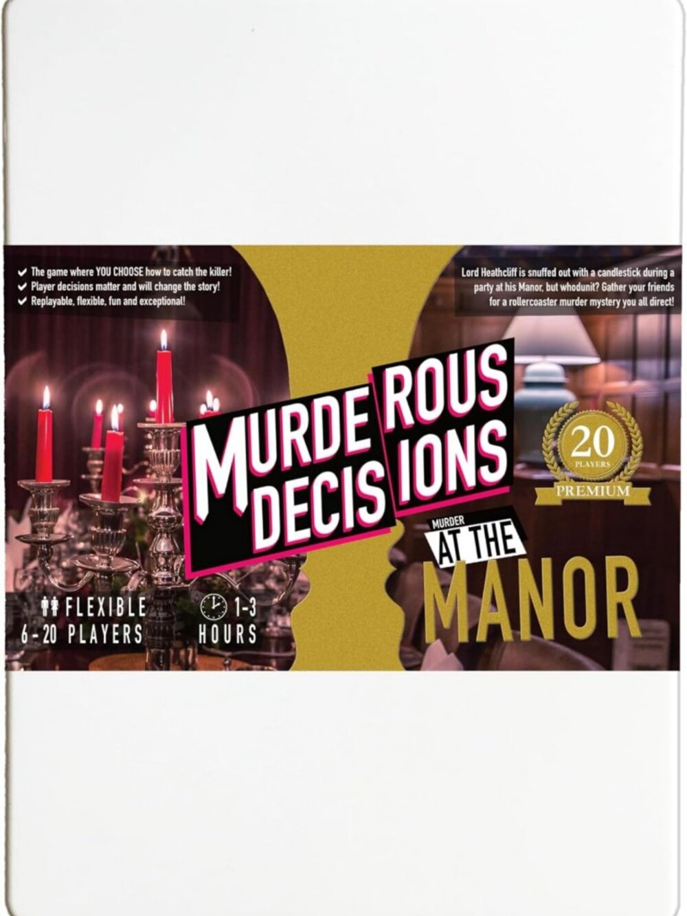 Flexible Murder Mystery Dinner Party Game for 6-20 Players - Fun & Engaging